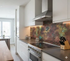 Rustic Modern Decor for Kitchens & Interiors Real Copper Wall Panel Backsplash
