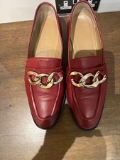 Smart Russell& Bromley Mocasins in deep red .