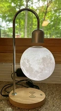 Magnetic Levitating Moon Lamp Beautiful  Light For Office Home Power Source Inc.