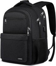 School Backpack for Teen Boys, 17.3 Inch Laptop Bookbag with Inch, Black