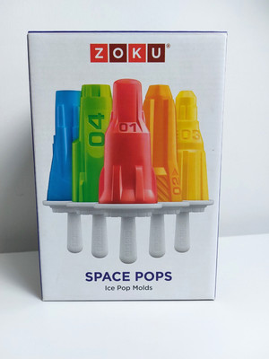 ZOKU 6 SPACE ICE POP FORMEN - 1 ASTRONAUT & 5 RAKETEN, NEU IN OVP