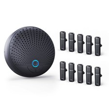 Conference Speaker and Microphone, 10 AI Mics 360 Voice Pick Up Noise Redu...