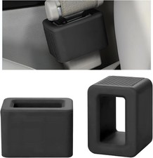 2 PCS Car Seat Belt Buckle Holder, Silicone Auto Seat Belt Buckle Booster, Easy