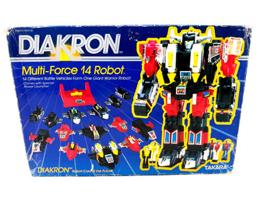 Takara 1983 Diakron Multi-Force 14 Diaclone Blocker Transformer W/ Figures & Box
