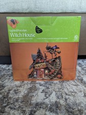 Collectible Lighted Porcelain Witch House Halloween - Original Box Works Tested!