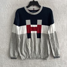 Tommy Hilfiger Mens Sweater Multicolor Logo M...