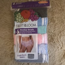 Fruit of the Loom Heather Briefs 6 Pack Women s Brief Panties M Multicolor