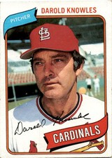 1980 Topps Darold Knowles #286 St. Louis Cardinals
