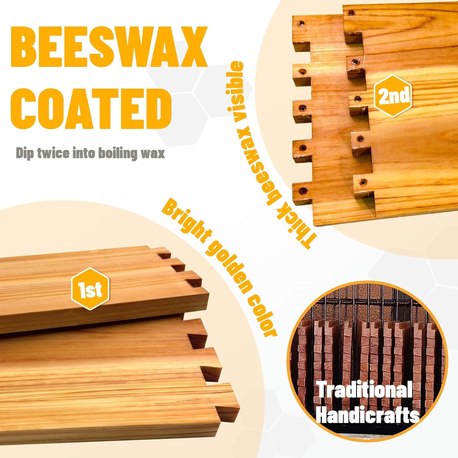 8 Frame Bee Hive Kit w/ 2 Deep & 1 Medium Box, Beeswax Coated, Frames Incl