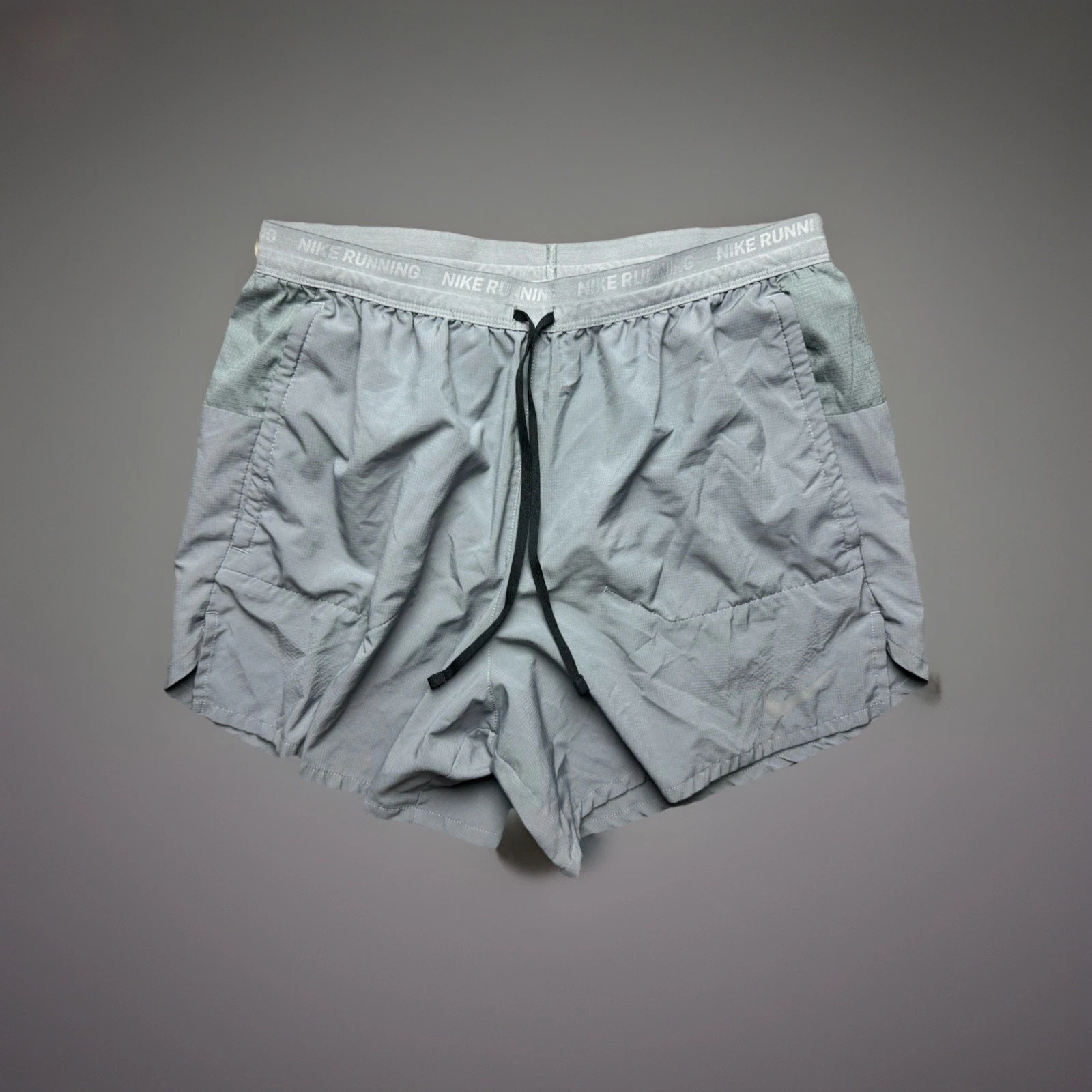 NIKE Stride Dri-FIT 5" Brief-Lined Running Shorts Size M DM4755-084 Grey Mens