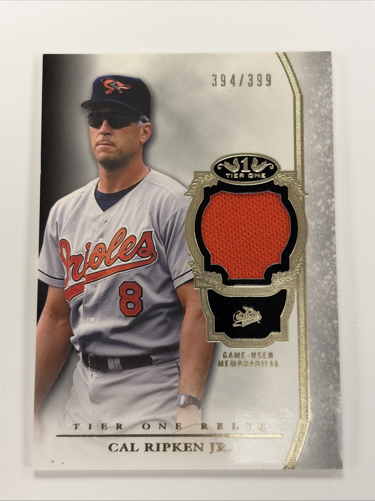 CAL RIPKEN Jr. 2013 TOPPS TIER ONE 1 BALTIMORE ORIOLES JERSEY /399