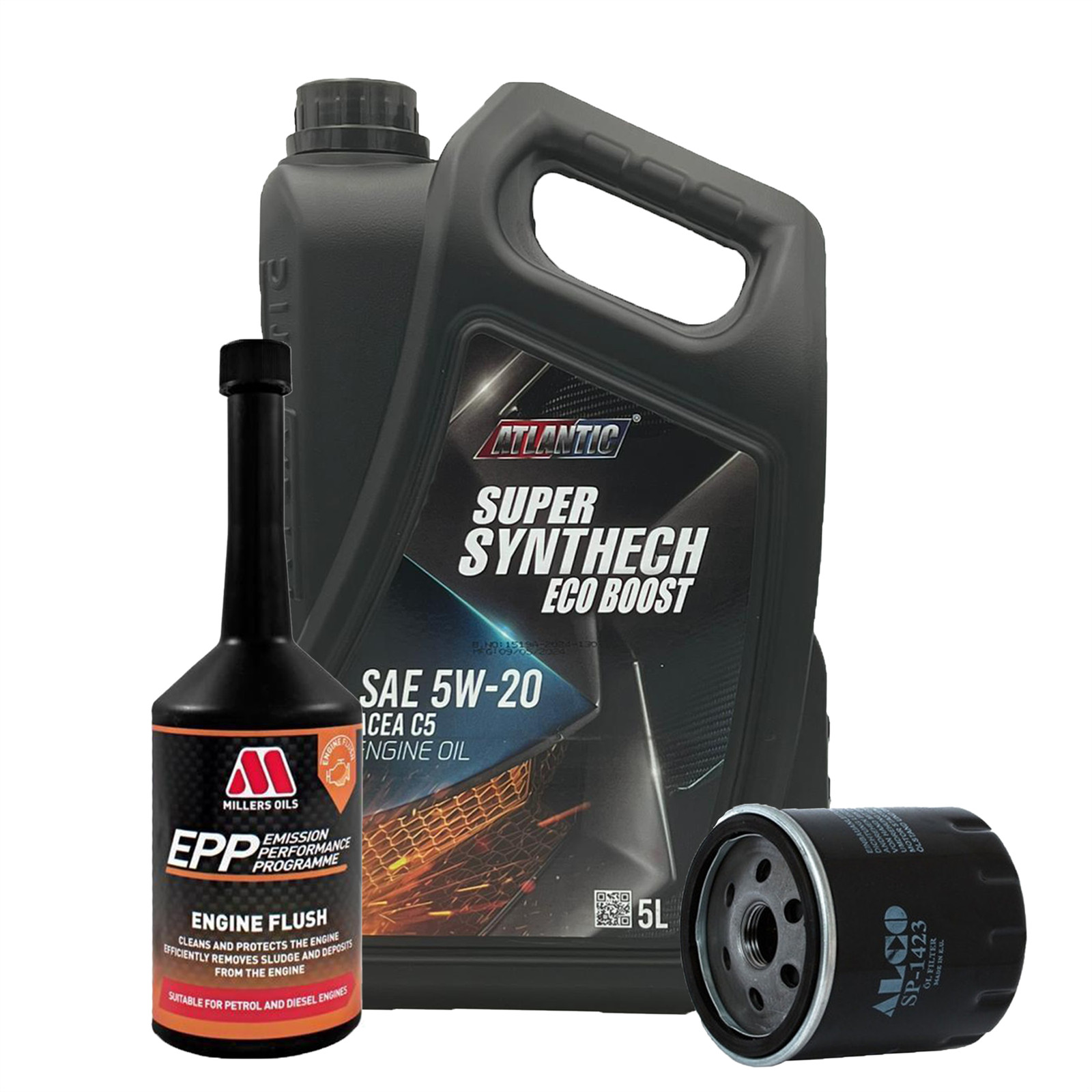 5w20 Fully Synthetic Ecoboost Engine Oil ACEA C5 5L + Oil Filter + Engine Flush