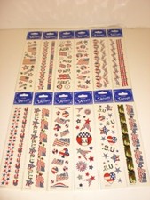 SET OF 12 TEMPORARY U.S.A THEME TATTOOS