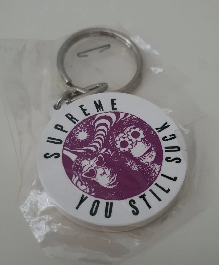 Porte clés SS16 Supreme You Still Suck porte clés plastique blanc accessoire neuf