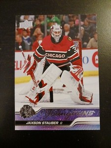 2023-24 Upper Deck SERIES 1 YOUNG GUNS JAXSON STAUBER CARD #207 BLACKHAWKS RC