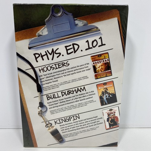 DVD 3 Pack Hoosiers Bull Durham Kingpin Cult Classics Phys. Ed. 101 Sealed - Picture 3 of 5