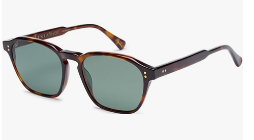 NEU Raen Aren 53 Sonnenbrille - Kola Schildpatt - grüne polarisierte Gläser