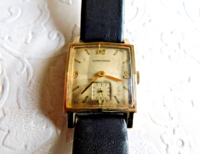 VINTAGE LONGINES 17 JEWEL MEN'S WRISTWATCH 10K GOLD FILLED CASE - RUNS !