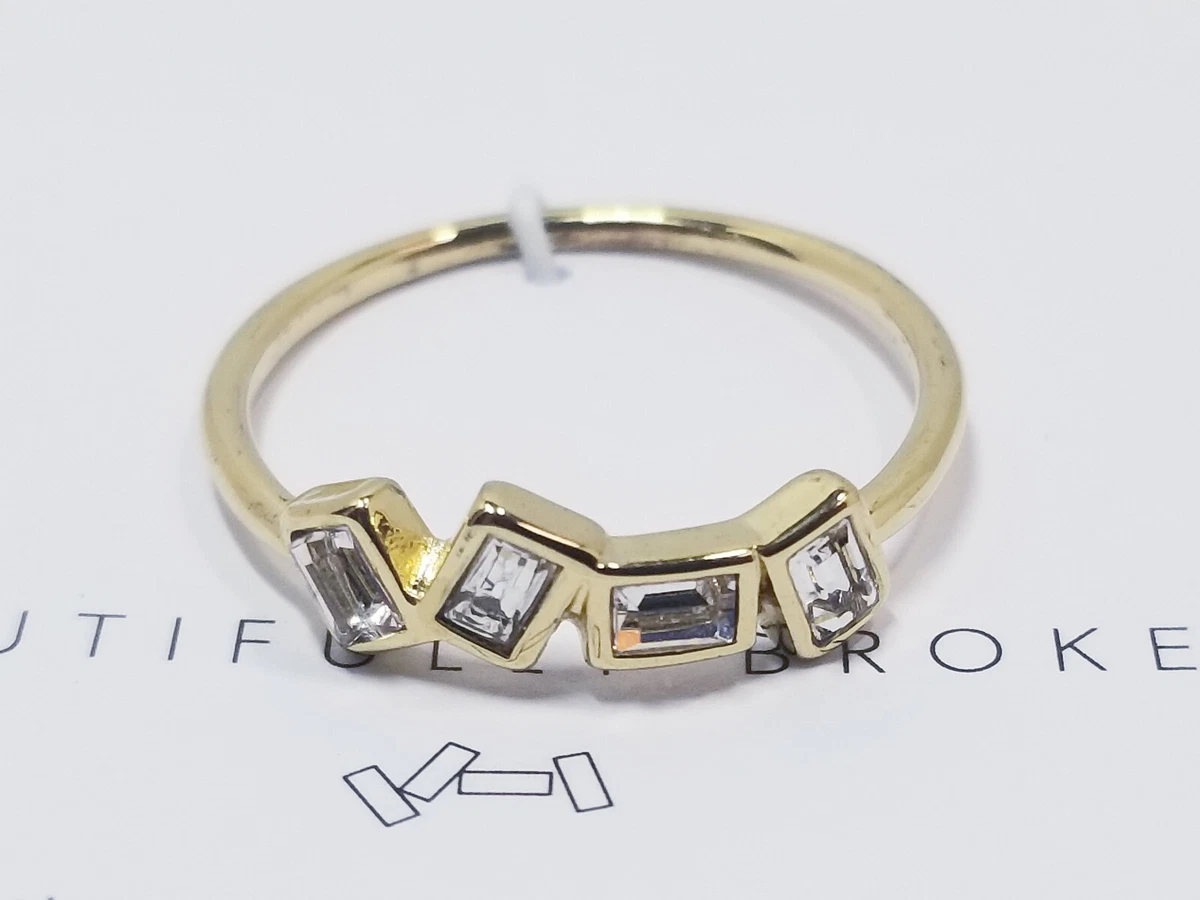 Bryan Anthonys Beautifully Broken Gold Tone Ring sz 6 eBay