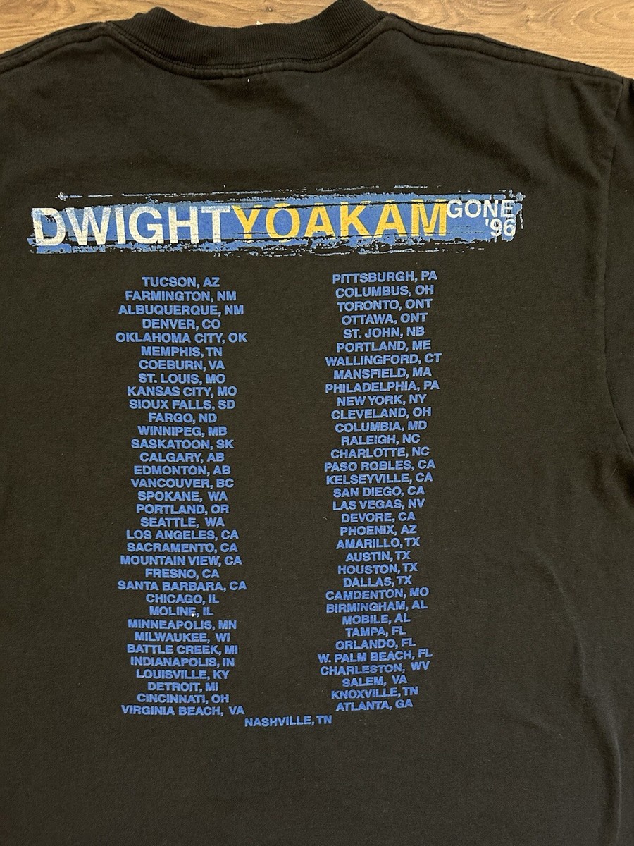 ドワイト ヨーカム '96 ツアーTシャツ L BROCKUM社製 US製造品。 Vintage '96 Dwight Yoakam Gone Concert T-Shirt Size L | eBay