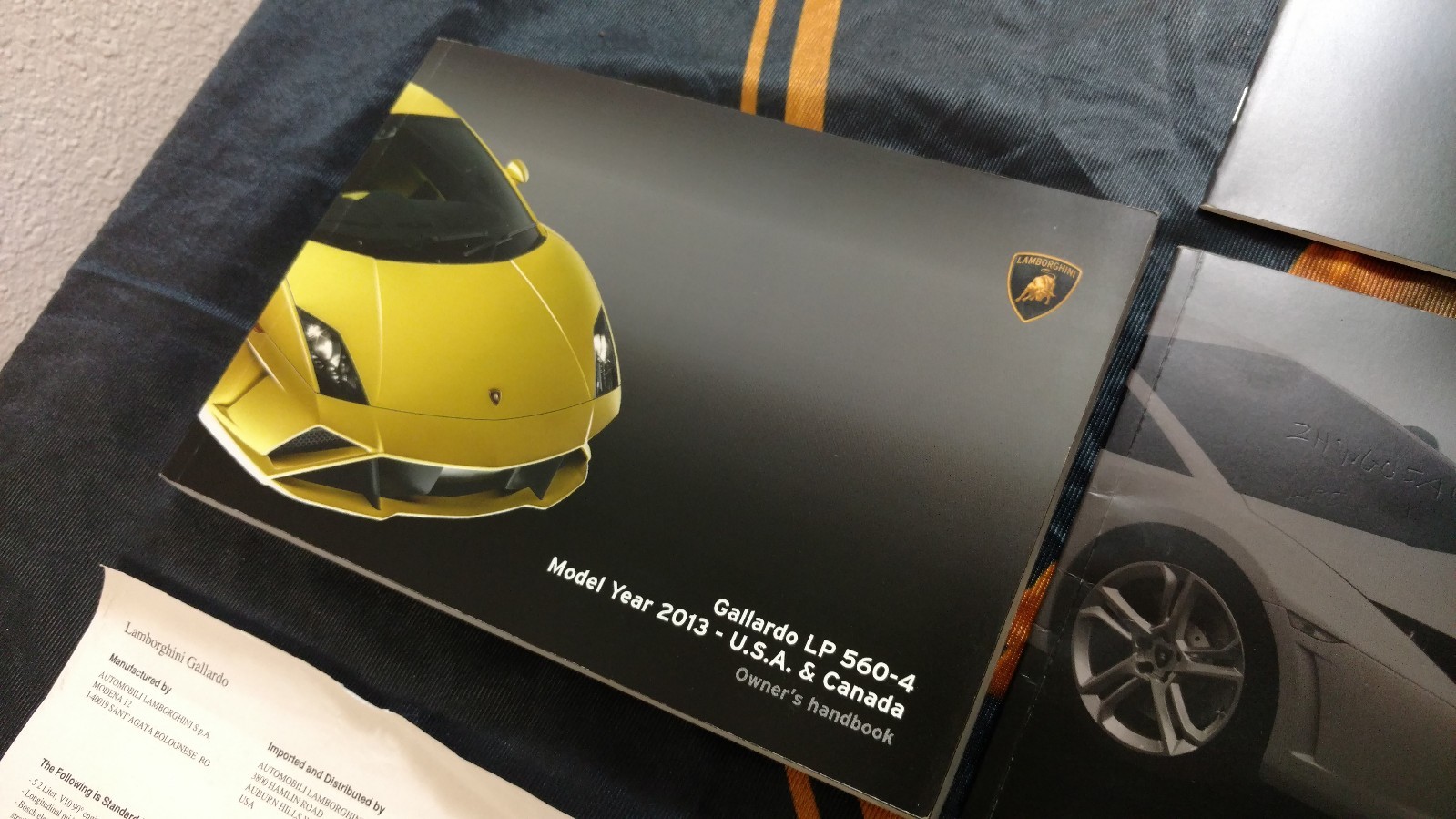 2013 LAMBORGHINI GALLARDO LP560 COUPE COMPLETE OWNERS MANUAL WITH BRIEFCASE OEM