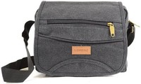 Mens / Ladies Travel / Work Canvas ''small Messenger'' Style Shoulder Bag Black Mens / Ladies Travel / Work Canvas ''small Messenger'' Style Shoulder Bag Black