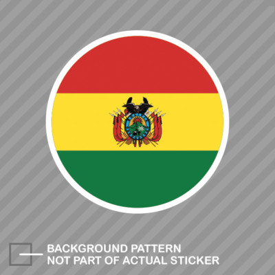 Round Bolivian Flag Sticker Decal Vinyl Bolivia BOL BO