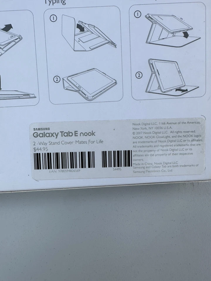 Suporte de capa bidirecional NOOK 9.6 Samsung Galaxy Tab E animal tema caixa aberta arte Uniq - Imagem 4 de 4