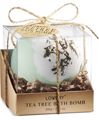 Tea Tree Fizzy Bath Bombs for Women, Handmade Self Care Gifts for Relaxation 7oz