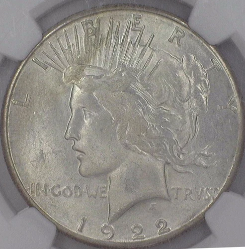 1922 S Peace Silver Dollar NGC Graded MS 65 Uncirculated NGC Cert # 43943444-001