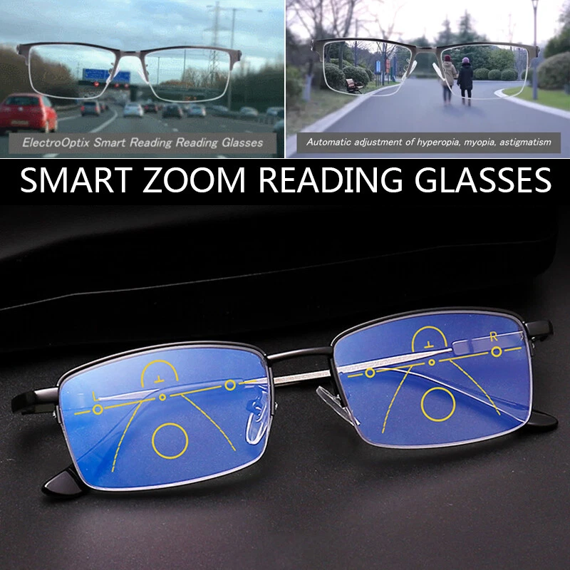 Gafas de lectura con zoom inteligente alemanas gafas de lectura multifocales antiluz azul nuevas