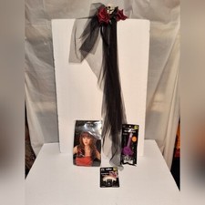 Celebrate Halloween in Style with This Dark Bridal Skull Veil and Wig Bundle 