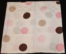 Sweet JoJo Designs Window Panel - 1 panel - pink brown circles nwop 395