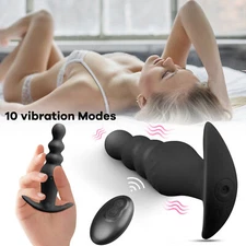 Vibrating Prostate Massager Anal Butt Plug G-spot Dildo Sex Toy For Women Men US