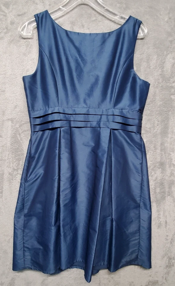 Vestido Studio M Mujer 12 Azul Mezcla Seda Fiesta Verano Vacaciones Cotilion Noche Foto 2 de 4