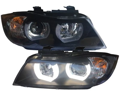 XENON SCHEINWERFER FÜR BMW E90 E91 05-08 SCHWARZ FÜR D1S HID TAGFAHRLICHT-OPTIK - Bild 1 von 4