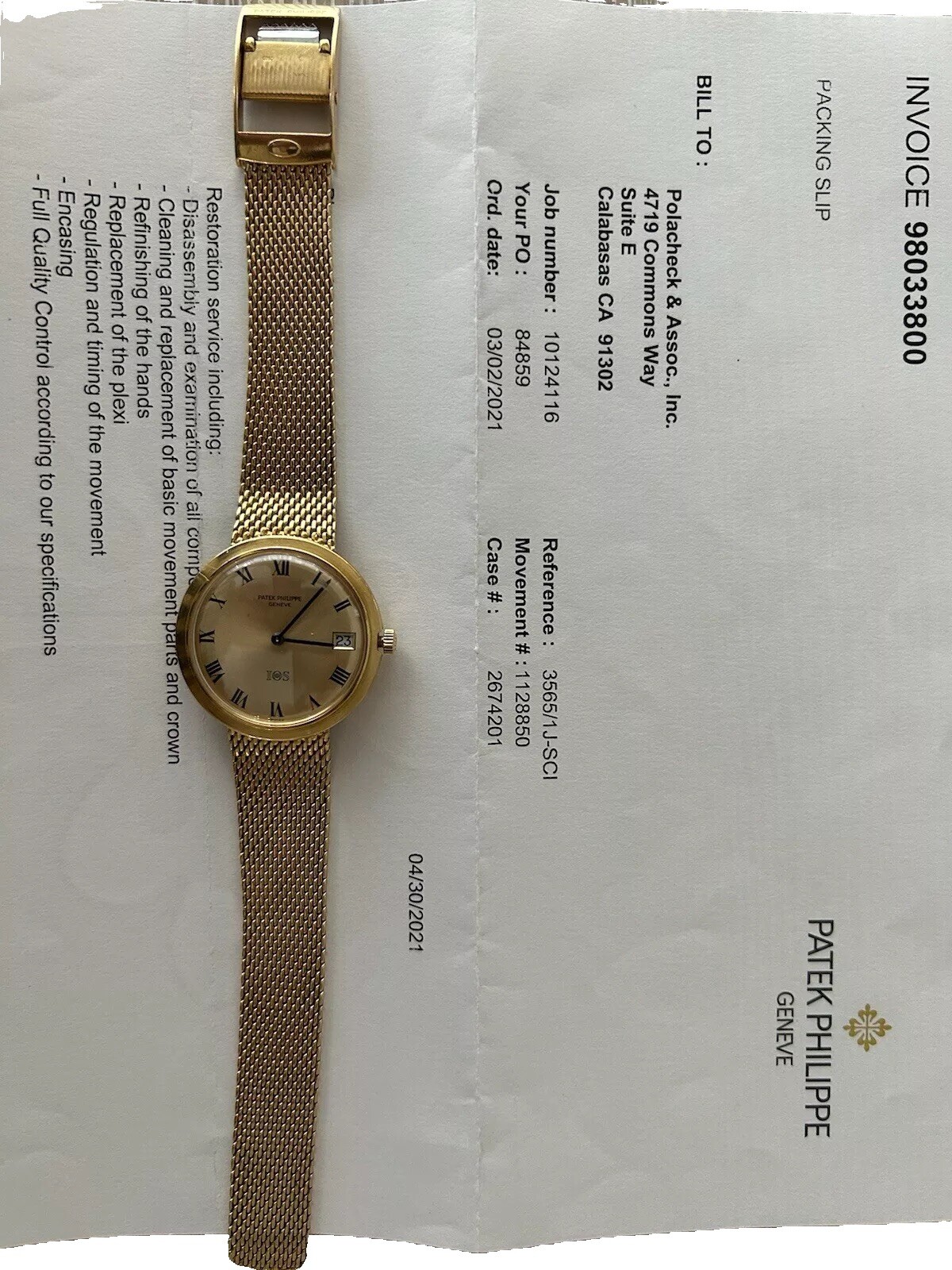 Patek Philippe 18k Solid Gold Automatic Men’s Wat… - image 3