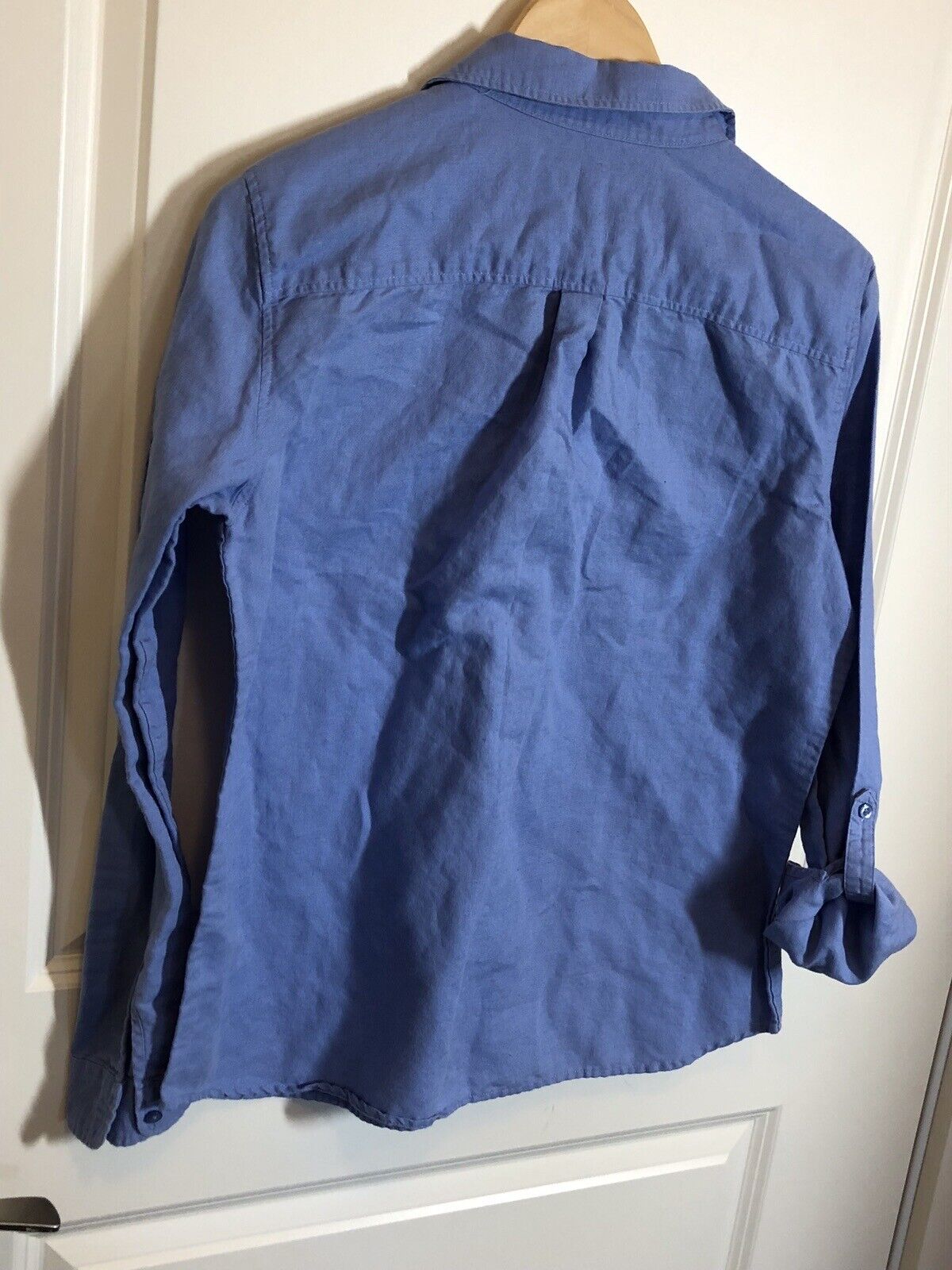 Talbots Tunic Top Womens M Periwinkle Blue Linen … - image 6