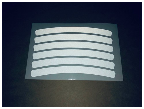 Veloviz Reflective WHEEL RIM STRIPS Vinyl Cargo Bike Motorcycle Stickers Decals - Picture 12 of 13