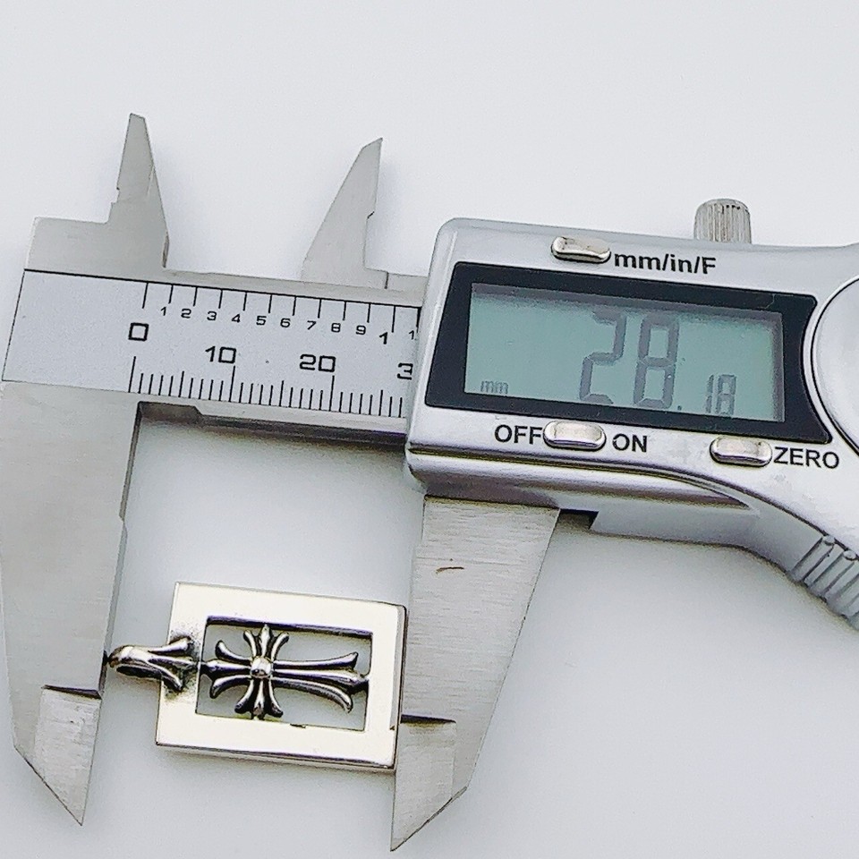 Solid 925 Sterling Silver Pendant Rectangle Cross Timeless Necklace