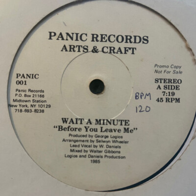 Arts & Craft - Wait A Minute ''Before You Leave Me'' (12'', Promo) (Very Good Plus 