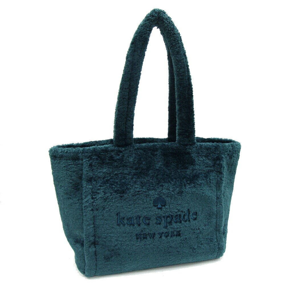 Kate Spade Tote Bag Ella Fou Shearling Tote K9391 Green Faux