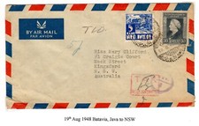 Batavia Java taxed cover to Sydney Scarce