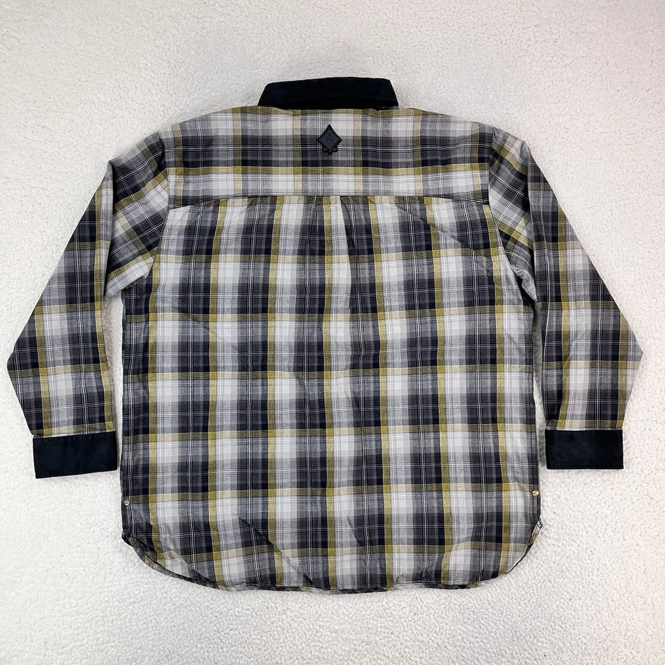 Eight 732 Shirt Mens 2XL Black Plaid Button Up Long Sleeve Workwear Adult - Image 4 of 4