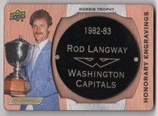 2023-24 Upper Deck Engrained Honorary Engravings Norris Trophy Rod Langway #/100