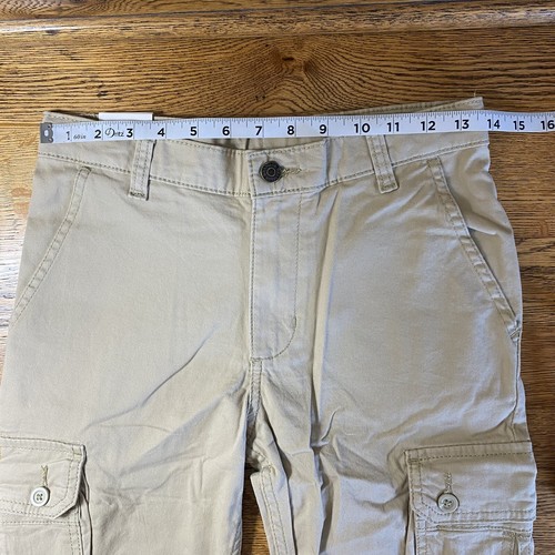 Wrangler Boys Beige 4-Way Flex Cargo Pants Size 14 Stretch Straight Leg 27x27.5 - Picture 9 of 11