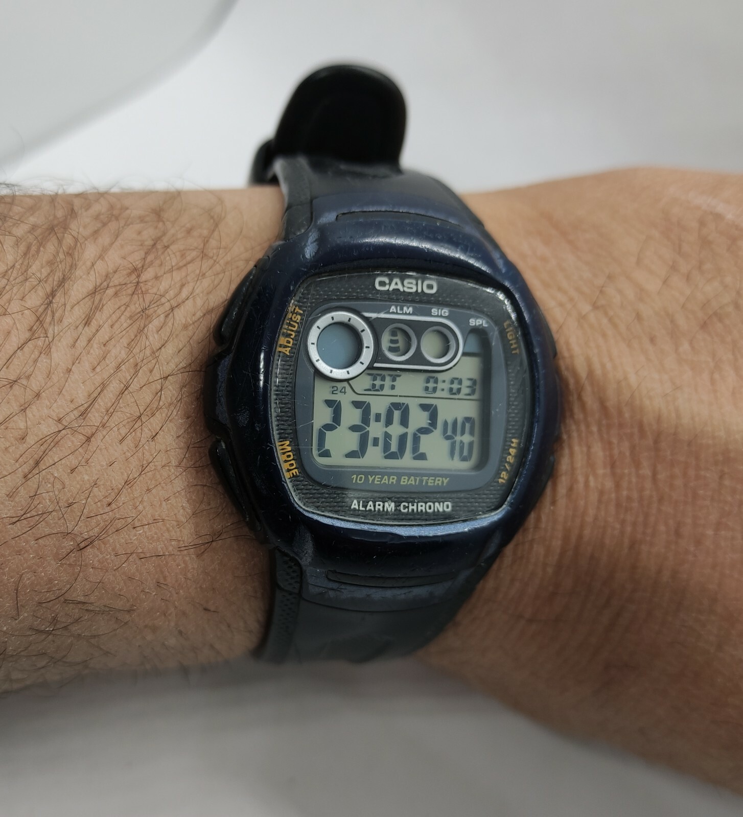 Casio 2963 W-210 Mens Alarm Chrono Digital WR 50m Watch Black \u0026 Blue for  sale online | eBay