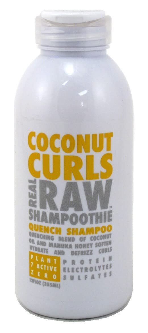 Real Raw Shampoo Coconut Curls Quench 12 Ounce (354ml) (Pack of 2
