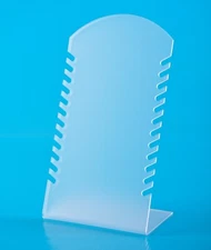 FROSTED ACRYLIC NECKLACE AND CHAIN DISPLAY 13" H  (PACK OF 3)