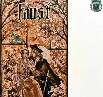 Faust Leybach De Gounod Sheet Music 1919 De Luxe Antique Piano Ephemera DWBB5